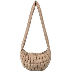 Antik Kraft Anthropologie Soft Vegan Leather Quilted Puffer Crossbody Bag Purse